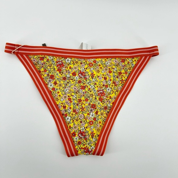 Zimmermann Womens Bikini Brief Bottom Carnaby Lemon  Ditsy High Waist Swim 4 - Picture 2 of 6